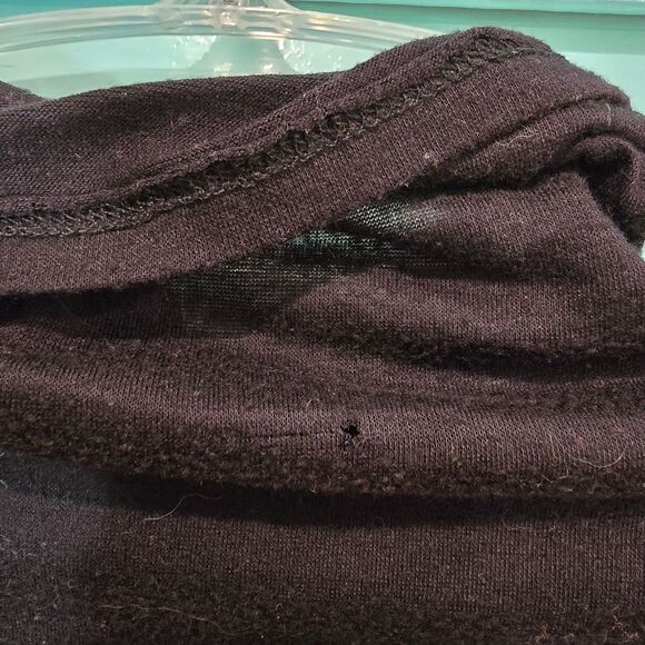 Black Sheer Turtle Neck Blouse with Long Sleeves - Picture 4 of 5